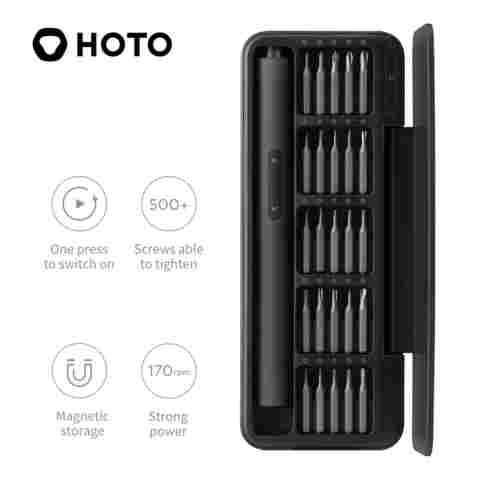 HOTO-25 in 1 정밀 스크루 드라이버 키트, 충전식 파워 스크루 드라이버 마그네틱 비트, 전기 스크루 드라이버 세트, DIY 수리 도구